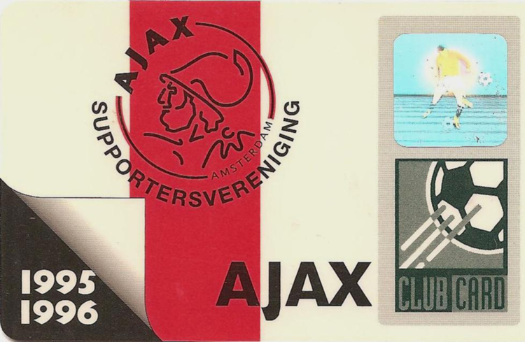 AJAX Suporters Verenigings Club card 1995 - 1996 - Clubkaart van John Haen  