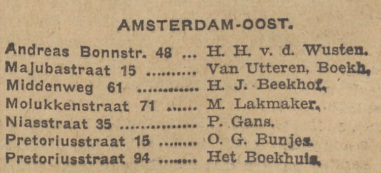 Verkoopunten van het Algemeen Handelsblad. Bon: Alg. Handelsblad 05-08-1931 (via Delpher). 