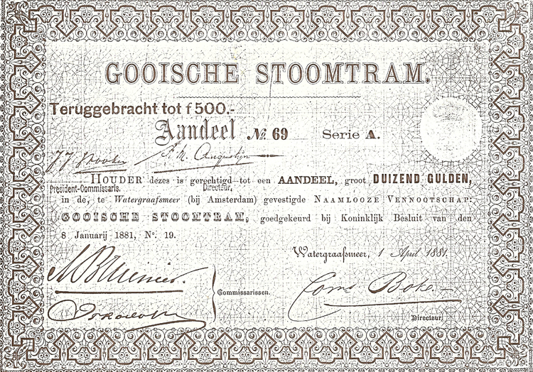 Gooische Stoomtram - 1881  