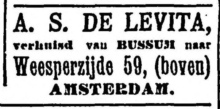 Verhuisbericht. Deze advertentie is afkomstig uit de krant: Het Volk, dagblad voor de arbeiderspartĳ van 30 december 1910. bron: Historische kranten, KB. 