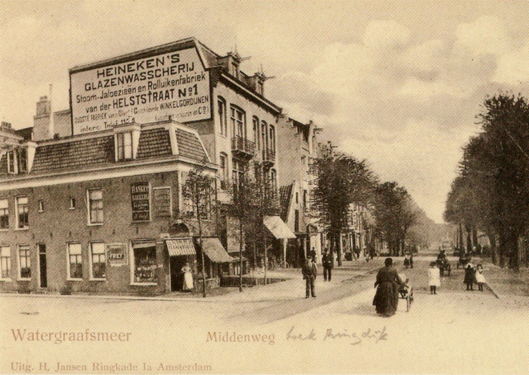 Middenweg 03 - 1910 .<br />Klik rechts bovenaan op de foto en de foto wordt vergroot weergegeven.<br />Foto: Linnaeus Boekhandel .<br />Foto: Linnaeus Boekhandel 