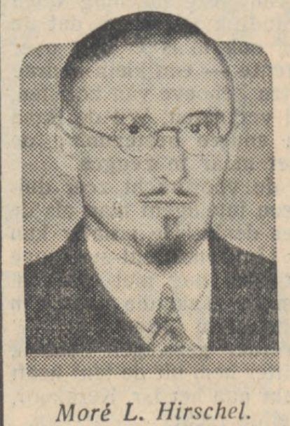Moré L Hirschel Bron: NIW van 18 november 1932. Historische kranten, KB. 