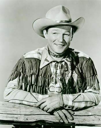  Cowboyheld van het witte doek, acteur Roy Rogers. 